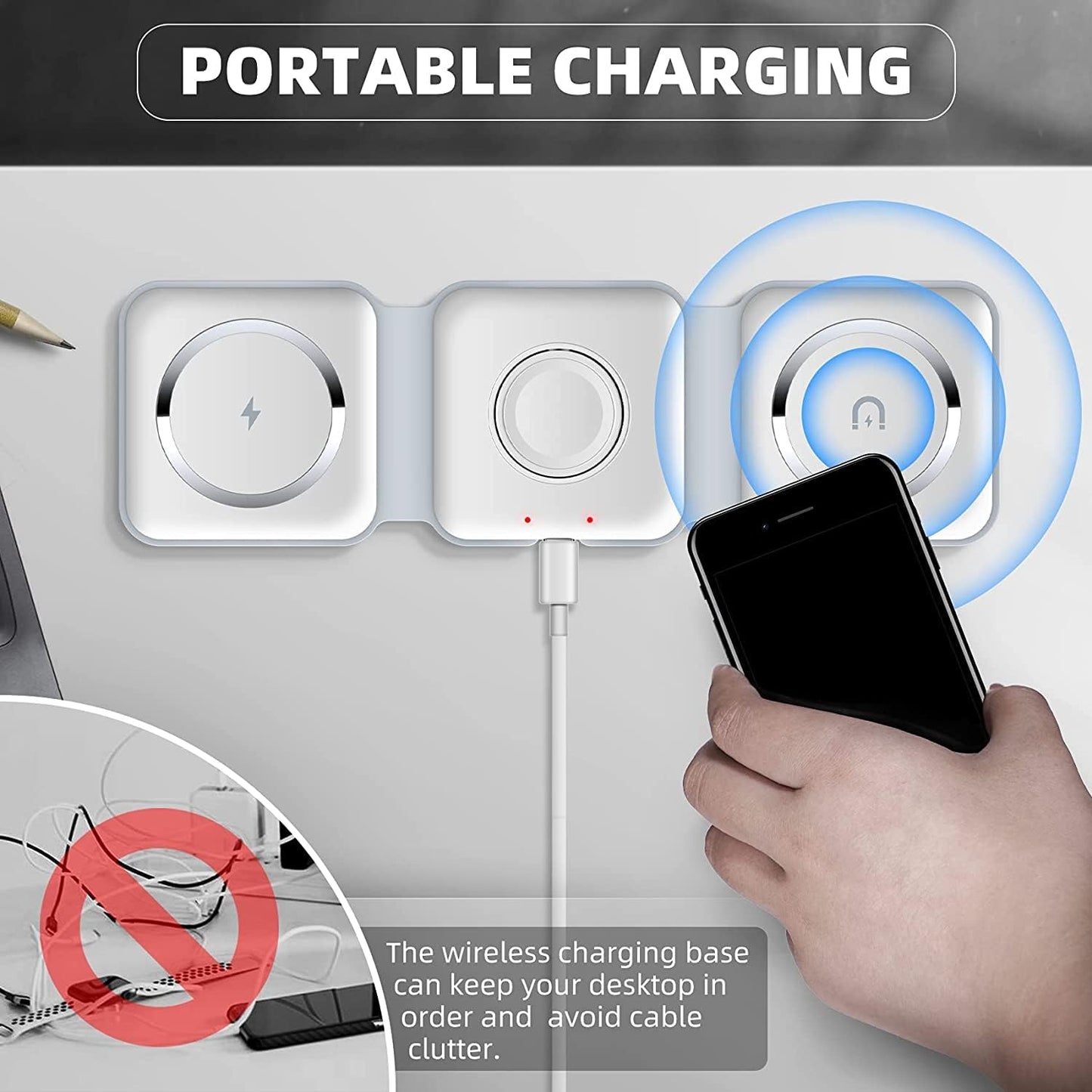 3-in-1 Wireless Charging Pad | Fast & Convenient Charging