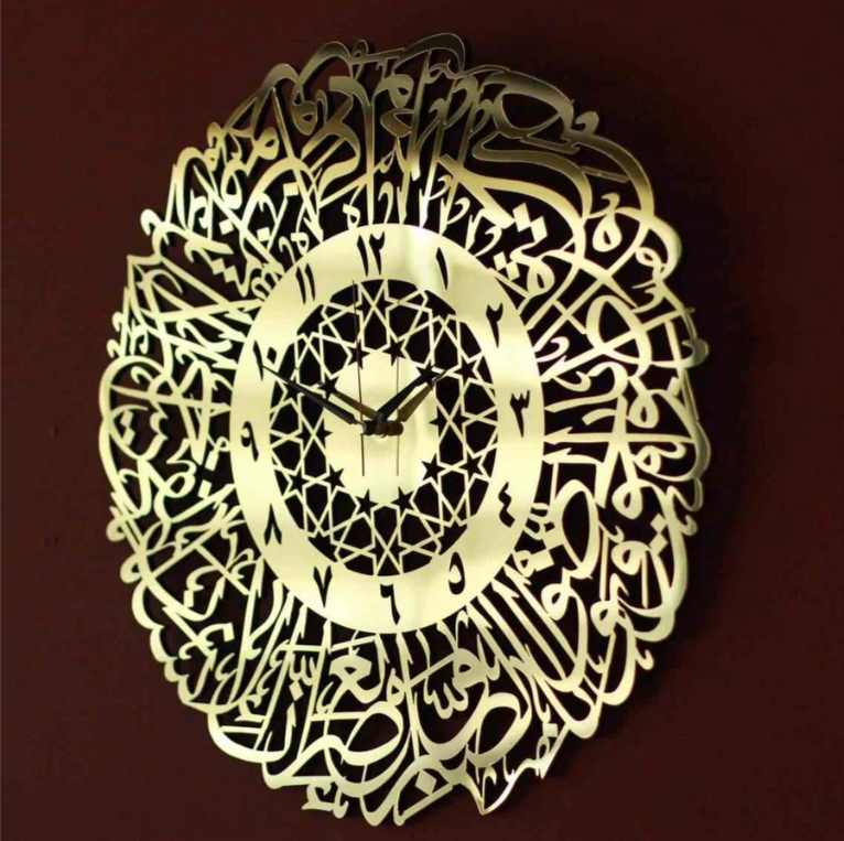 Islami Kull Clock with prayer times, Hijri calendar, and sleek design for homes and masjids.